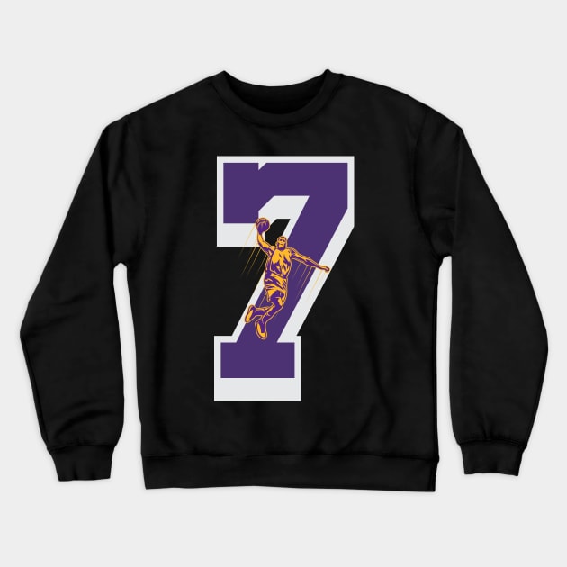 lakers new number. 7 number of Brown, Troy Jr. Crewneck Sweatshirt by Basketball-Number